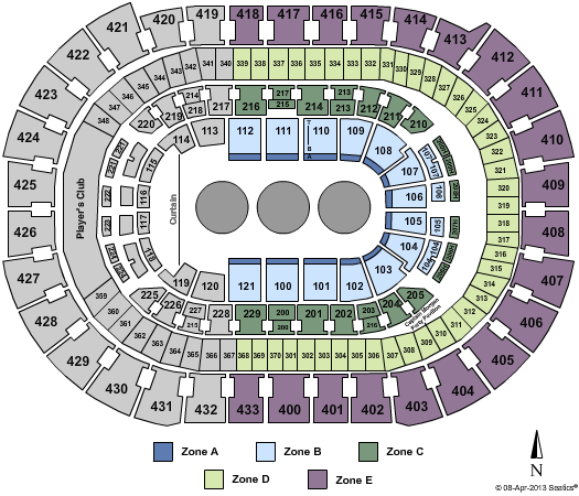 Capital One Arena Circus - Zone Seating Chart