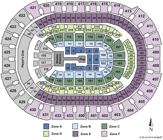 Capital One Arena WWE Int Zone Seating Chart