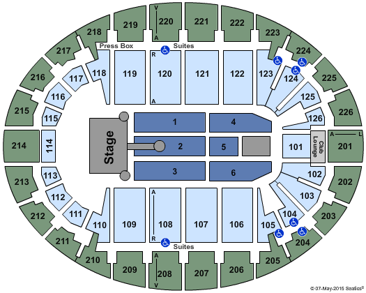 SNHU Arena Shania Twain Seating Chart