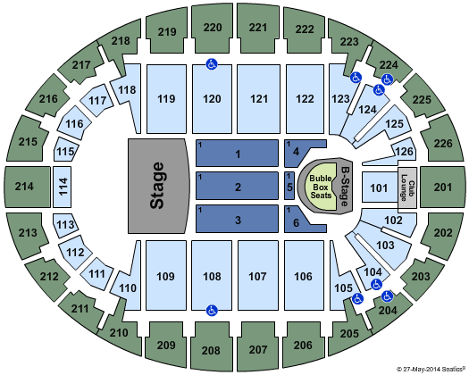 SNHU Arena Michael Buble Seating Chart