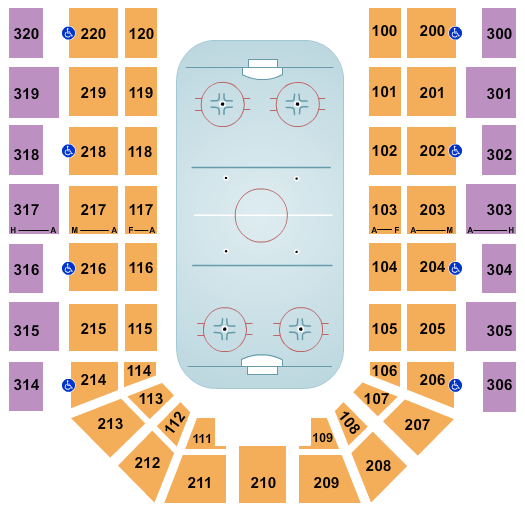 Mayo Clinic Health System Event Center Hockey Seating Chart