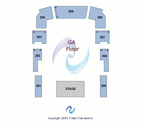 Bayou Music Center End Stage GA Floor Seating Chart