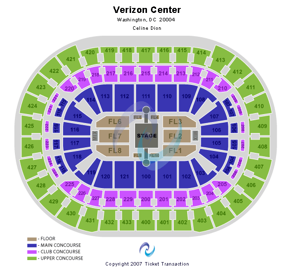 Capital One Arena Celine Dion Seating Chart