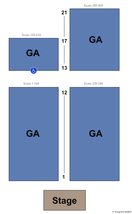 Vernon Downs Endstage-GA Seating Chart