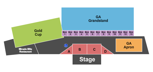 Vernon Downs Raceside Concert Seating Chart