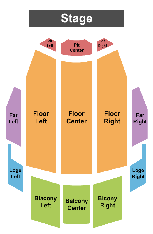 Veterans Memorial Civic & Convention Center Endstage Seating Chart