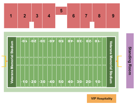 Veterans Memorial Stadium - Quincy Football Seating Chart