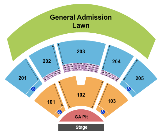 Veterans United Home Loans Amphitheater Endstage GA Pit Seating Chart