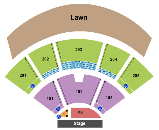 Veterans United Home Loans Amphitheater End Stage Partial Pit 2 Seating Chart