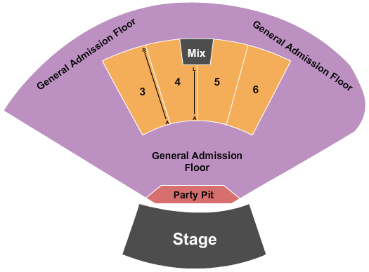 Vetter Stone Amphitheatre Endstage GA Party Pit Seating Chart