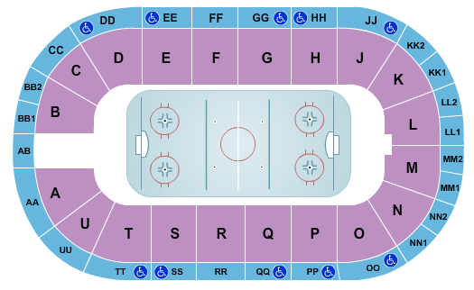 Viaero Event Center Hockey 1 Seating Chart