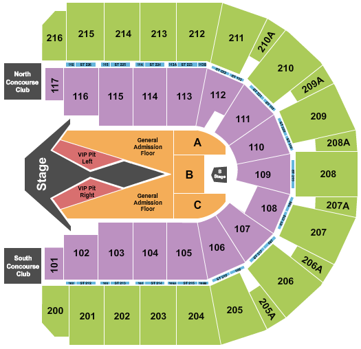 Vibrant Arena at The MARK Carrie Underwood Seating Chart