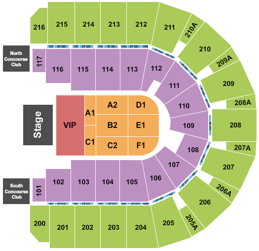 Vibrant Arena at The MARK Cody Johnson Seating Chart