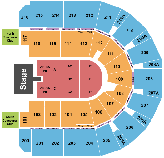 Vibrant Arena at The MARK Cody Johnson Seating Chart