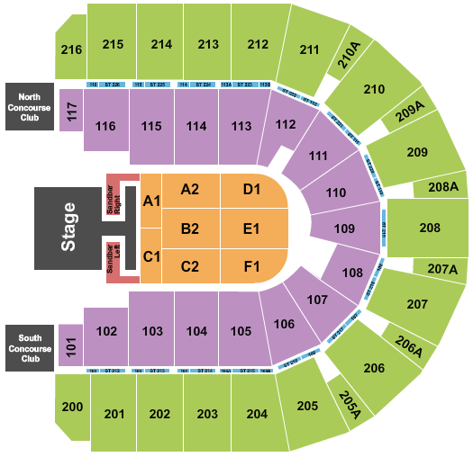 Vibrant Arena at The MARK Kenny Chesney Seating Chart