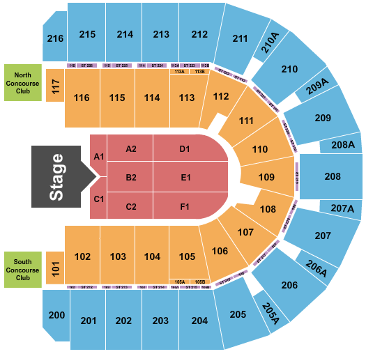 Vibrant Arena at The MARK Rascal Flatts Seating Chart