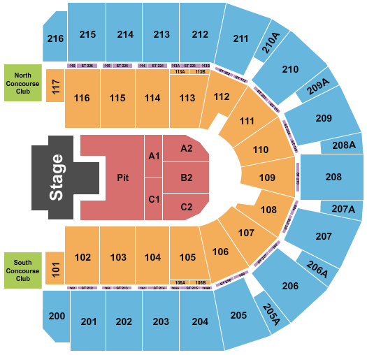 Vibrant Arena at The MARK Avenged Sevenfold Seating Chart