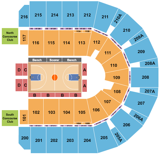 Vibrant Arena at The MARK Basketball MVC Seating Chart