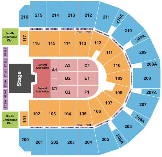 Vibrant Arena at The MARK Dierks Bentley 2024 Seating Chart