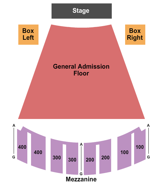 Vic Theatre Endstage GA Floor Seating Chart