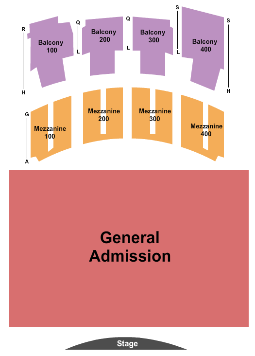 Vic Theatre Endstage GA Floor 2 Seating Chart