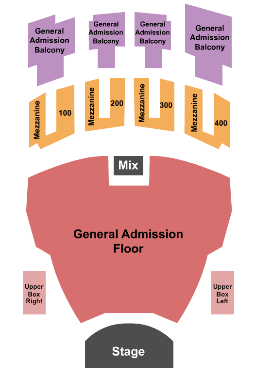 Vic Theatre Endstage GA Floor 4 Seating Chart