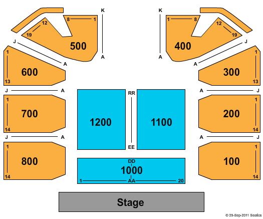Vicksburg Auditorium End Stage Seating Chart