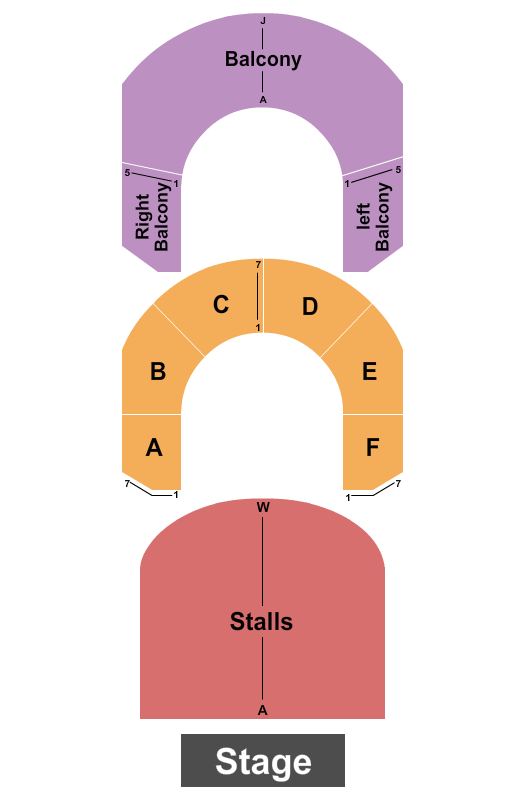 Victoria Theatre - Halifax Endstage Stalls Seating Chart