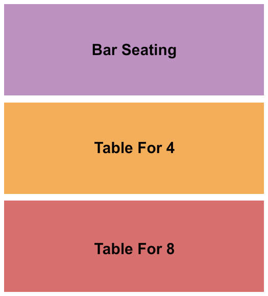 Victory Beer Hall at Xfinity Live! Bar/Tables Seating Chart