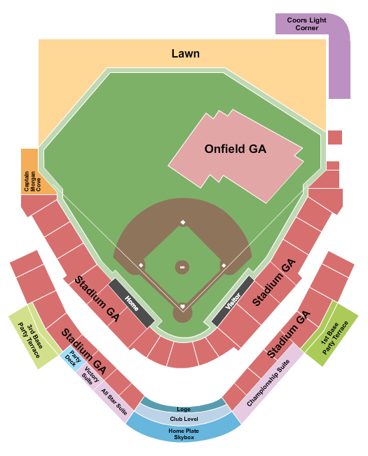 Victory Field Stadium GA/Field GA Seating Chart
