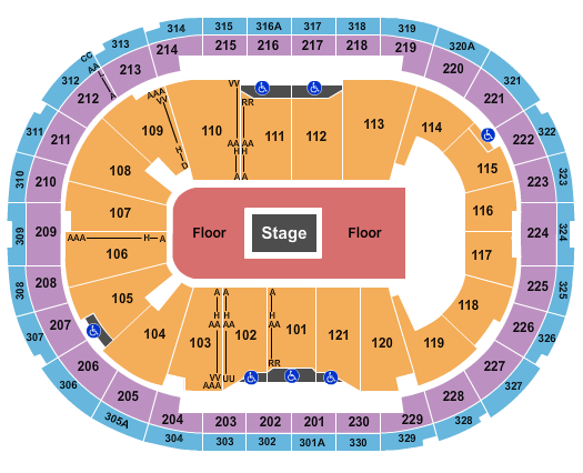 Centre Videotron Center Stage Seating Chart