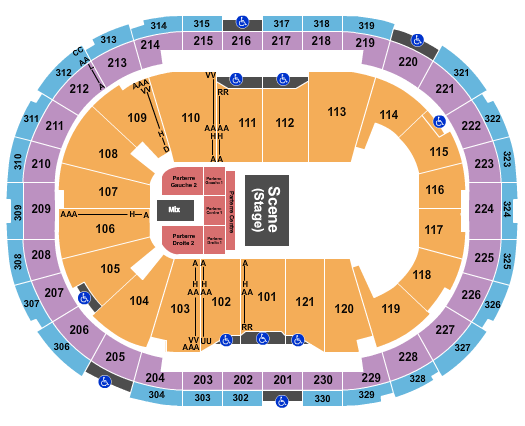 Centre Videotron Seating Chart