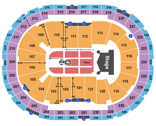 Centre Videotron KISS Seating Chart