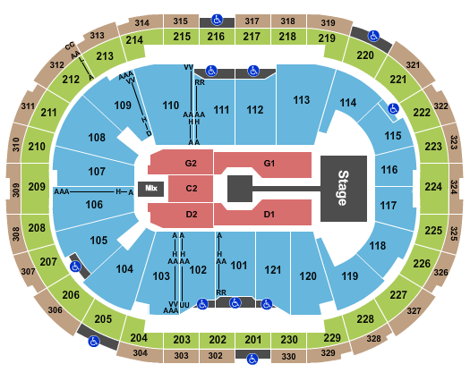 Centre Videotron Michael Buble-2 Seating Chart