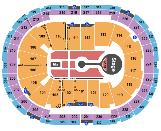 Centre Videotron Michael Buble Seating Chart