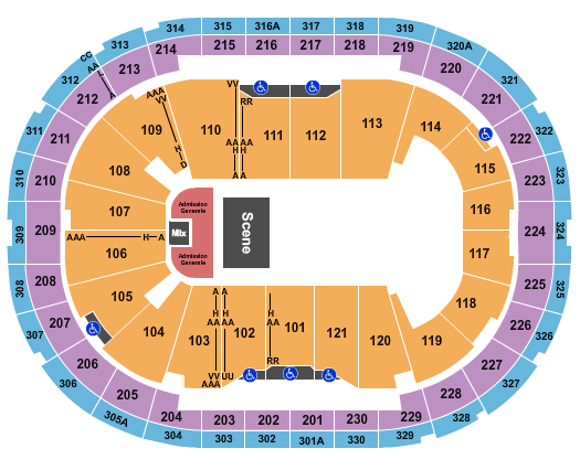 Centre Videotron Quarterhouse GA Floo Seating Chart