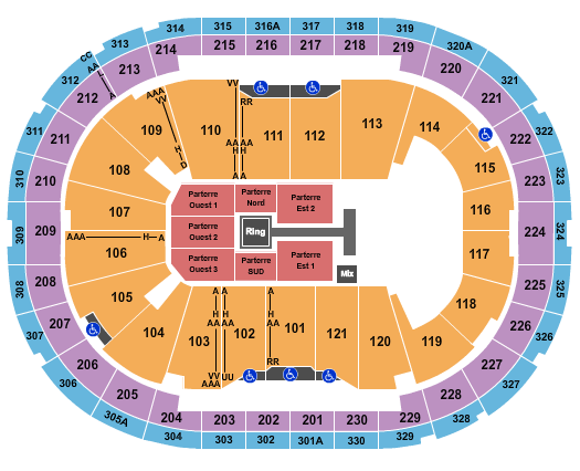 Centre Videotron WWE Seating Chart