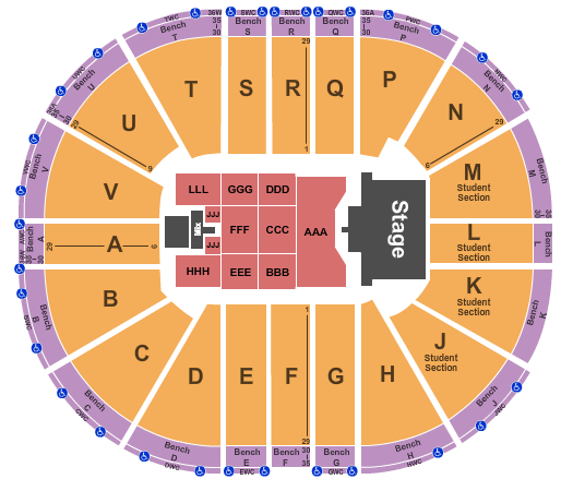 Viejas Arena At Aztec Bowl Banda MS Seating Chart