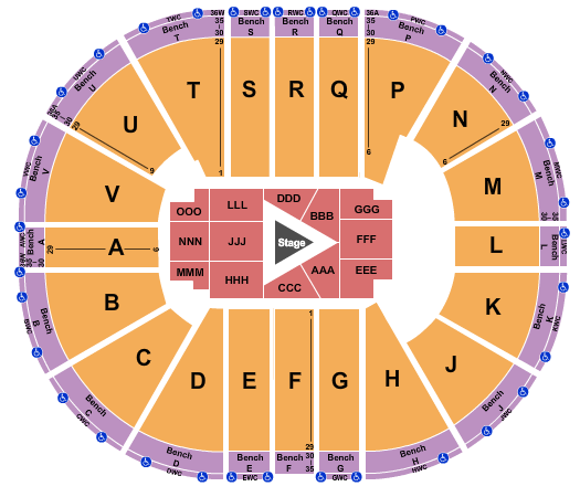 Viejas Arena At Aztec Bowl Center Stage 2 Seating Chart