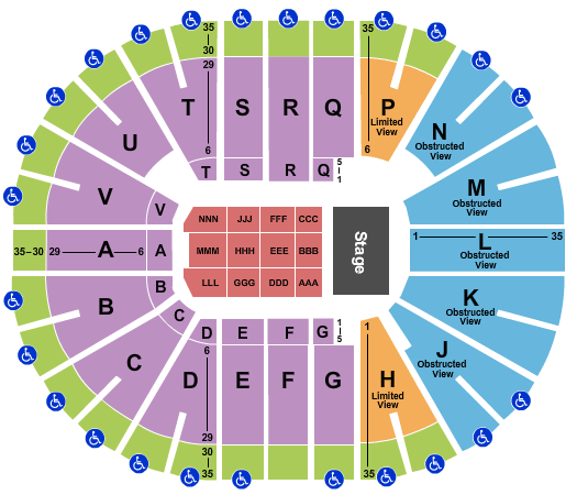 Viejas Arena At Aztec Bowl Endstage 2 Seating Chart