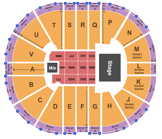 Viejas Arena At Aztec Bowl Endstage 5 Seating Chart