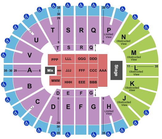 Viejas Arena At Aztec Bowl Endstage-6 Seating Chart