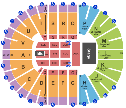 Viejas Arena At Aztec Bowl End Stage Seating Chart