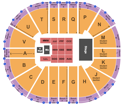 Viejas Arena At Aztec Bowl Farruko Seating Chart