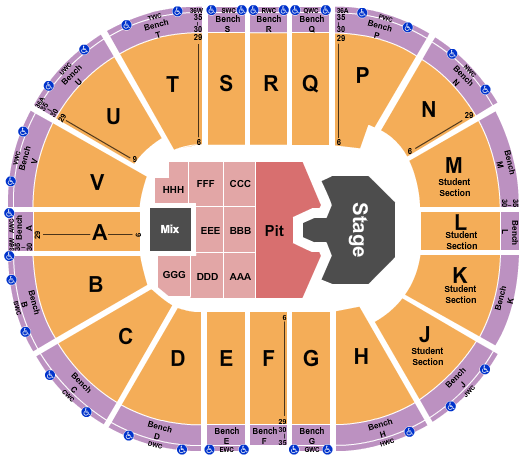 Viejas Arena At Aztec Bowl Ghost Seating Chart