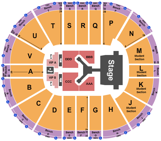 Viejas Arena At Aztec Bowl Jonas Brothers 2023 Seating Chart