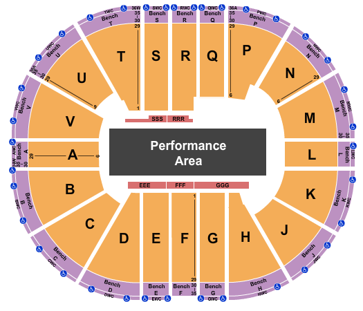 Viejas Arena At Aztec Bowl Performance Area Seating Chart