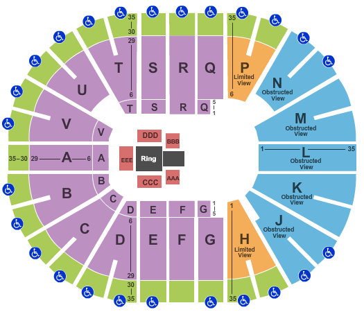 Viejas Arena At Aztec Bowl WWE Seating Chart