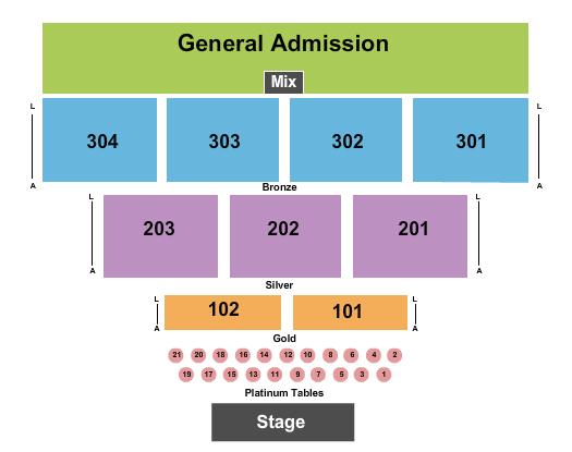 Vinoy Park Endstage 2 Seating Chart