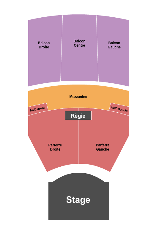 Theatre Beanfield End Stage GA Mezzanine Seating Chart